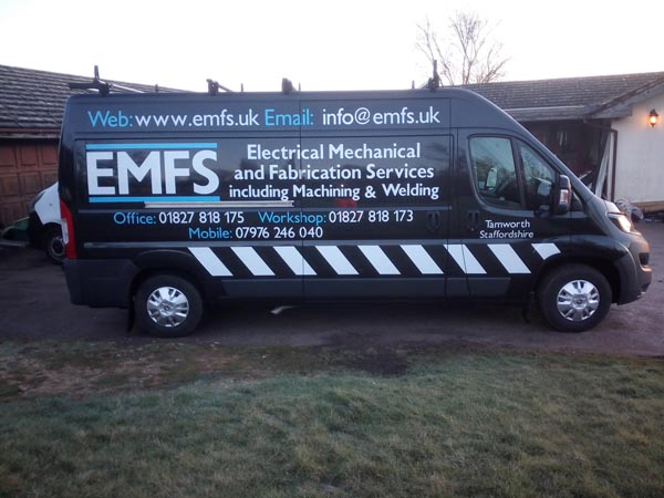 This is our large mobile workshop van which is fully kitted out for installation and repair services