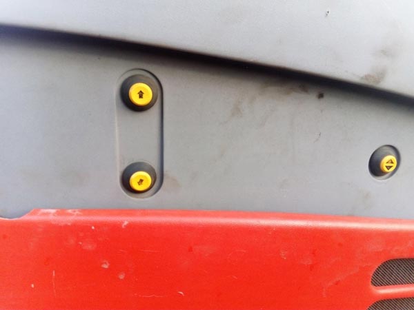 New dustbin lift out push button replaced on CM300