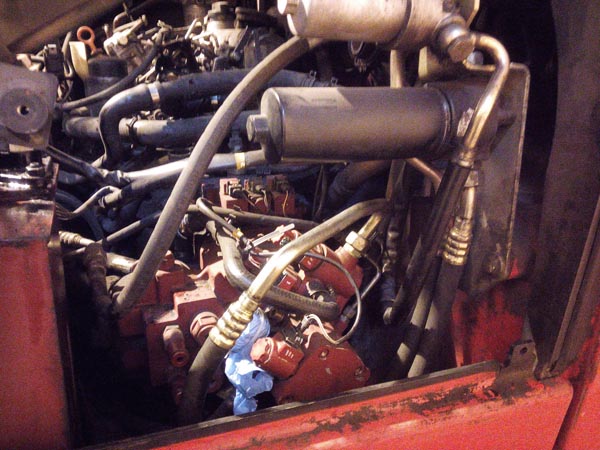 All pipe removed to gain access to the pump Linde HD50