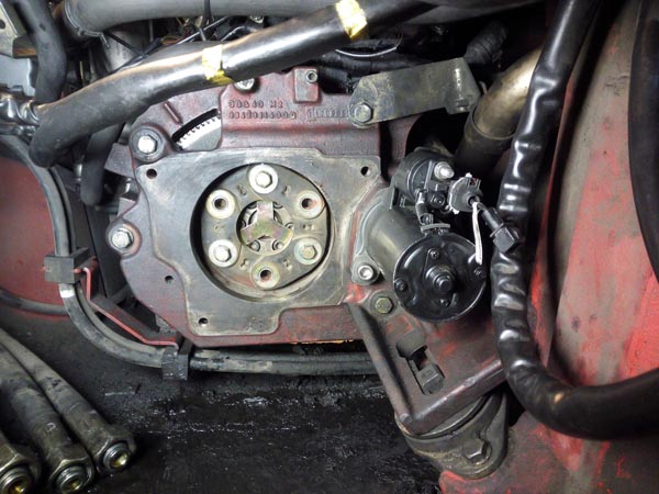 Belhousing milled to except new starter motor with longer reach to get full tooth contact.