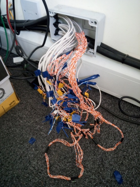 Fault on camera system wires just twisted together.